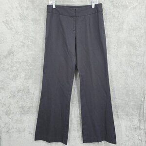 Kenneth Cole Vintage Low Rise Flare Twill Pants 10 Coal Grey Baggy Y2K NOS New